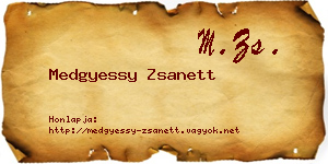 Medgyessy Zsanett névjegykártya